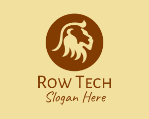 Brown Wild Lion logo design