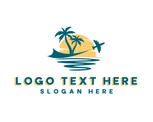 Outdoor - Airplane Beach Tour logo design