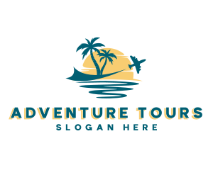Tour - Airplane Beach Tour logo design