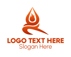 Flaming Yoga Class Logo