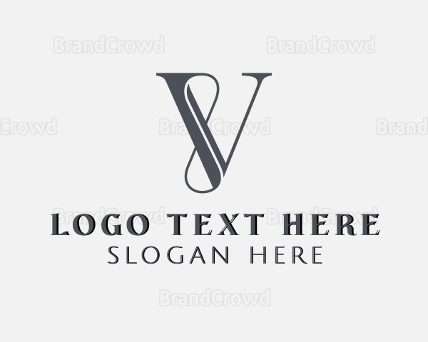 Infinity Elegant Boutique Letter V Logo