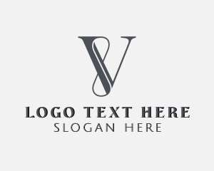Jeweller - Infinity Elegant Boutique Letter V logo design