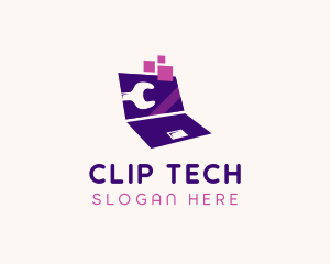 Tech Computer Laptop  logo design