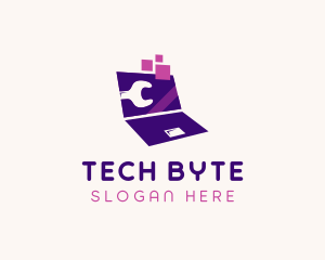 Tech Computer Laptop  logo design