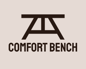 Bench - Wood Picnic Table logo design