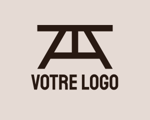 Upholsterer - Wood Picnic Table logo design