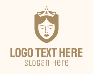 Hood - Gold Queen Veil logo design