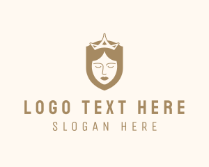 Hood - Gold Queen Veil logo design