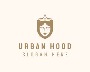 Hood - Gold Queen Veil logo design