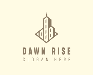 Building High Rise Skyscraper logo design