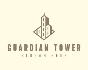 Building High Rise Skyscraper logo design