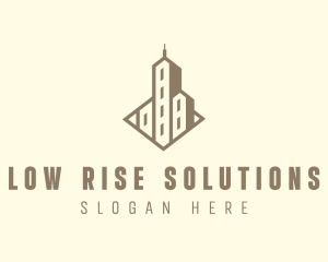 Building High Rise Skyscraper logo design