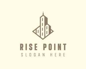 Building High Rise Skyscraper logo design