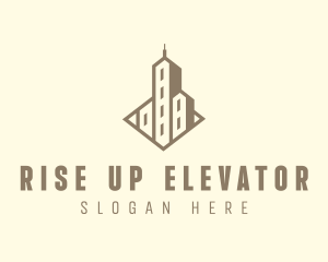 Building High Rise Skyscraper logo design