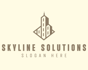 High Rise - Building High Rise Skyscraper logo design