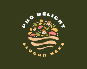 Pizza Dough Toss Ingredients logo design