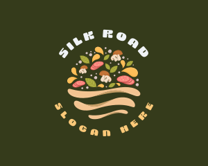 Pizza Dough Toss Ingredients logo design