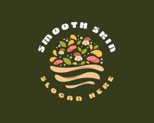 Pizza Dough Toss Ingredients logo design