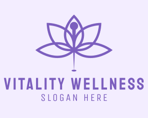 Wellness Acupuncture Needle logo design