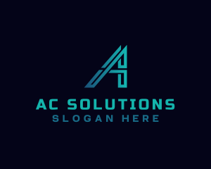 Technology Software Letter A logo design