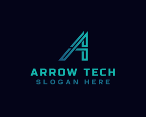 Technology Software Letter A logo design