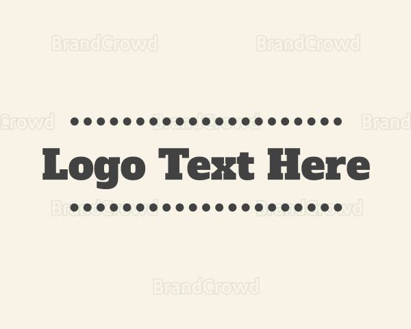 Retro Grey Text Logo