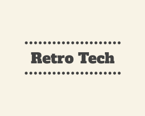 Retro Grey Text logo design