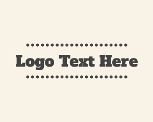 Typewriter - Retro Grey Text logo design