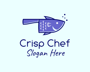 Seafood Fish Knife logo design