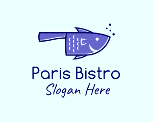 Seafood Fish Knife logo design