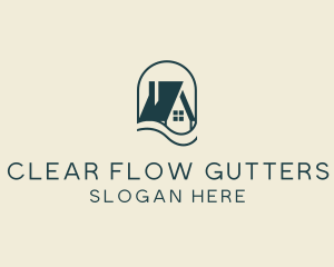 Gutter - House Developer Roofing logo design