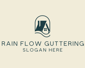 Guttering - House Developer Roofing logo design