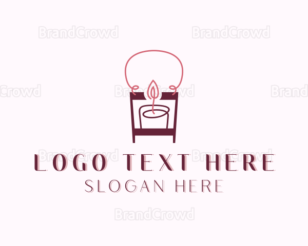 Spa Candle Decoration Logo