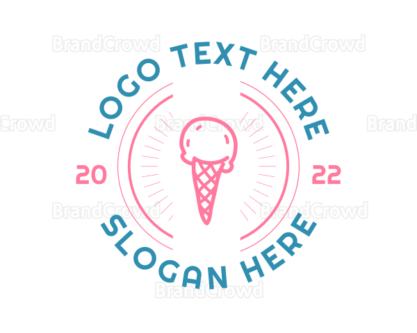 Ice Cream Gelato Logo