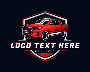 Logistics - Hauling Pickup Truck logo design