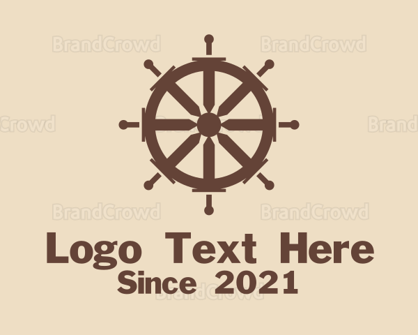 Ship Wheel Sword Logo