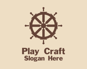 Ship Wheel Sword  Logo