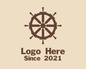 Port - Ship Wheel Sword logo design