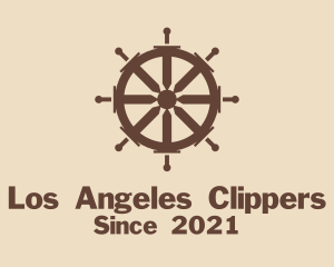 Sailing - Ship Wheel Sword logo design