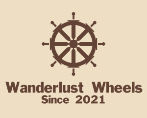 Ship Wheel Sword  logo design