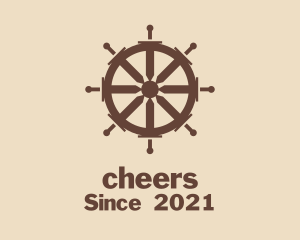 Seafarer - Ship Wheel Sword logo design