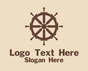 Ship Wheel Sword  Logo