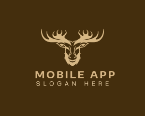 Hunt - Moose Antler Wildlife logo design