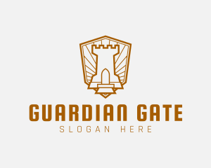 Gate - Shield Castle Emblem logo design