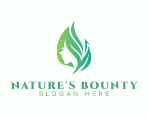 Natural Woman Leaf logo design