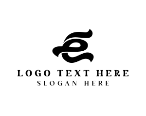 Art - Cursive Startup Letter E logo design