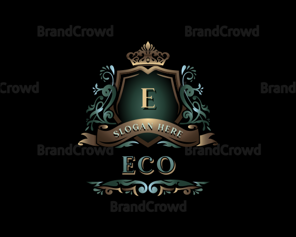 Ornamental Crown Crest Logo