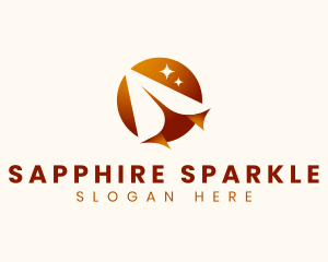 Plane Flight Sparkle logo design