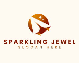 Plane Flight Sparkle logo design