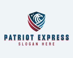 Patriotic Eagle Shield logo design